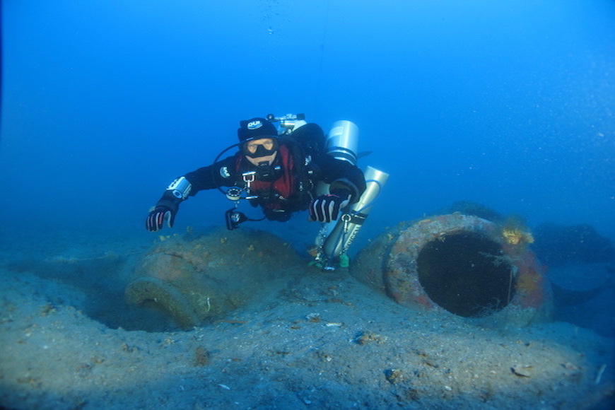 immersione relitto romano dei dolia isola d' elba
