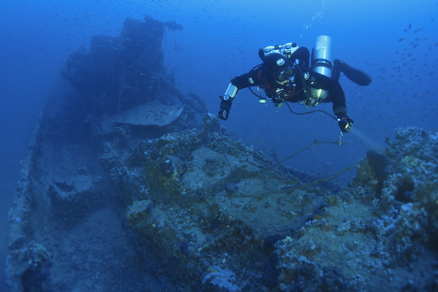immersione relitto fr70 isola d' elba